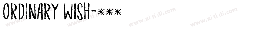 ordinary wish字体转换
